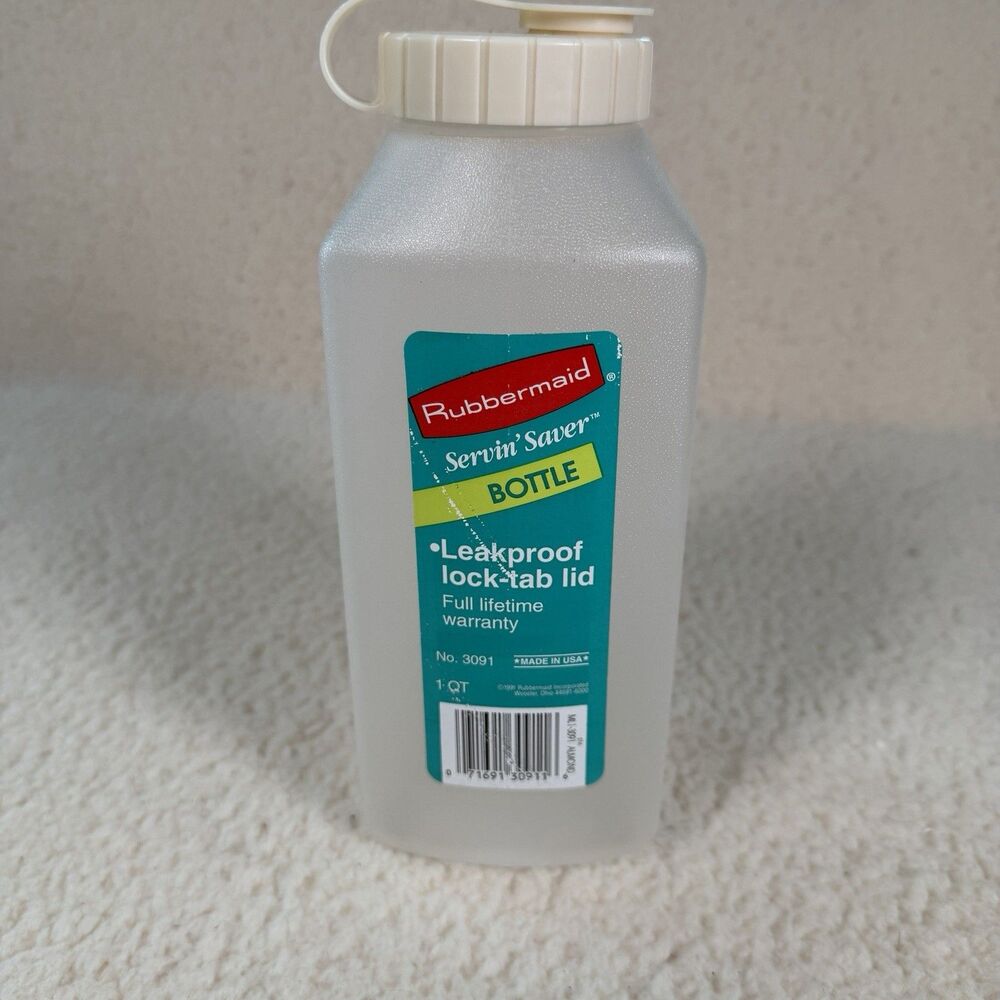 Vintage Rubbermaid 3091 Servin' Saver Leakproof Lock-Tab Lid 1QT NEW